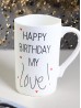 "Happy Birthday My Love!" Porcelain Mugs With Gift Box